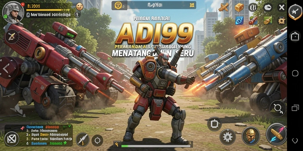 Tampilan gameplay seru dalam ADI99 dengan strategi yang mendebarkan.