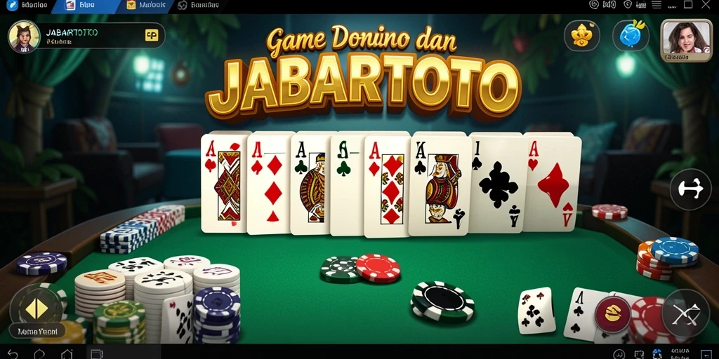 Gameplay seru dan interaktif JABARTOTO dalam permainan Domino.