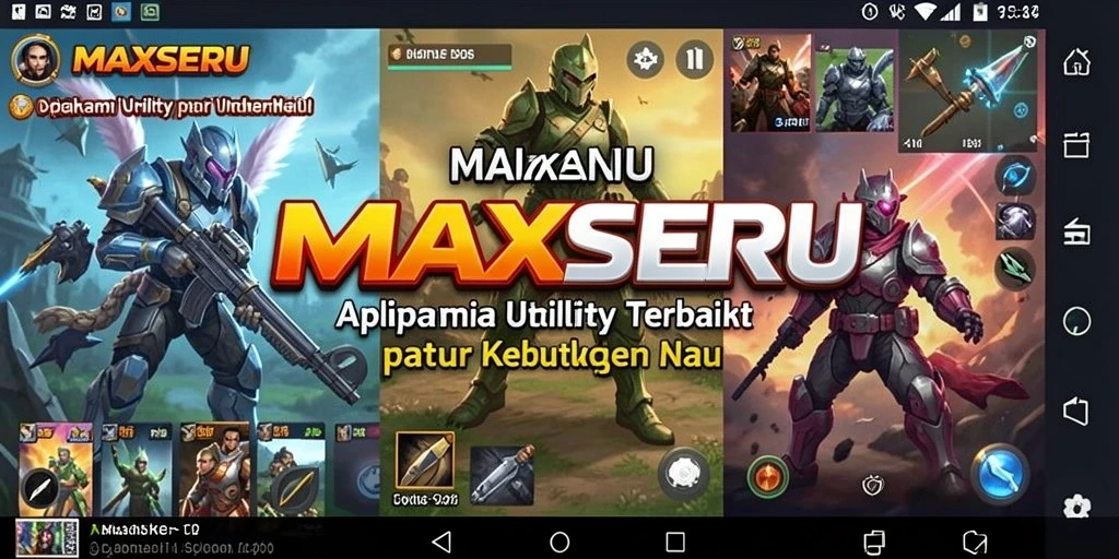 Tampilan antarmuka MAXSERU yang user-friendly dan fungsionalitas lengkap.