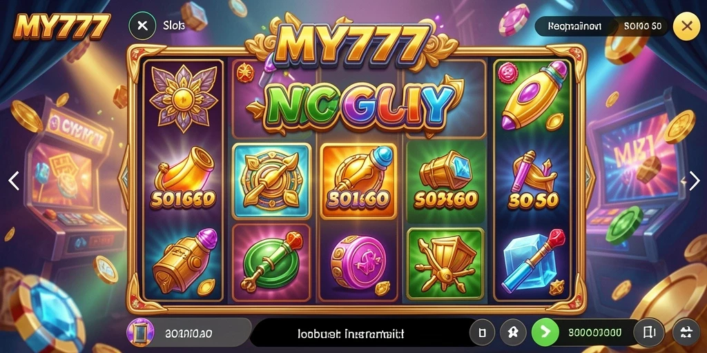 Tampilan utama MY777 menampilkan gameplay Slot yang seru dan menarik.