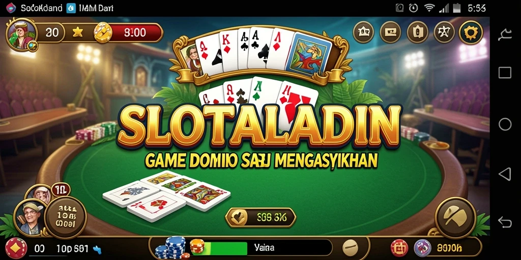 Screenshot menggambarkan gameplay menarik Domino di SLOTALADIN.